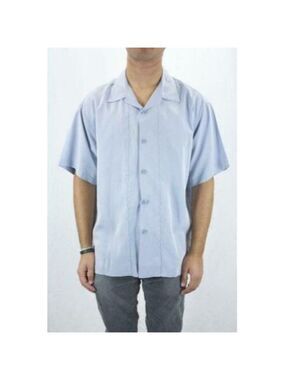 Michael Brandon Blue Casual Button Down Shirt L